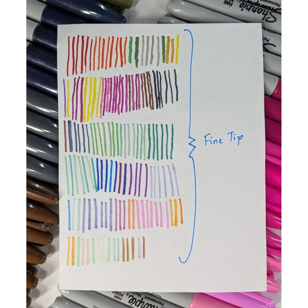 HUGE TESTED SHARPIE LOT🌈Permanent Marker Ultra&Fine Point Metallics Neon Pastel